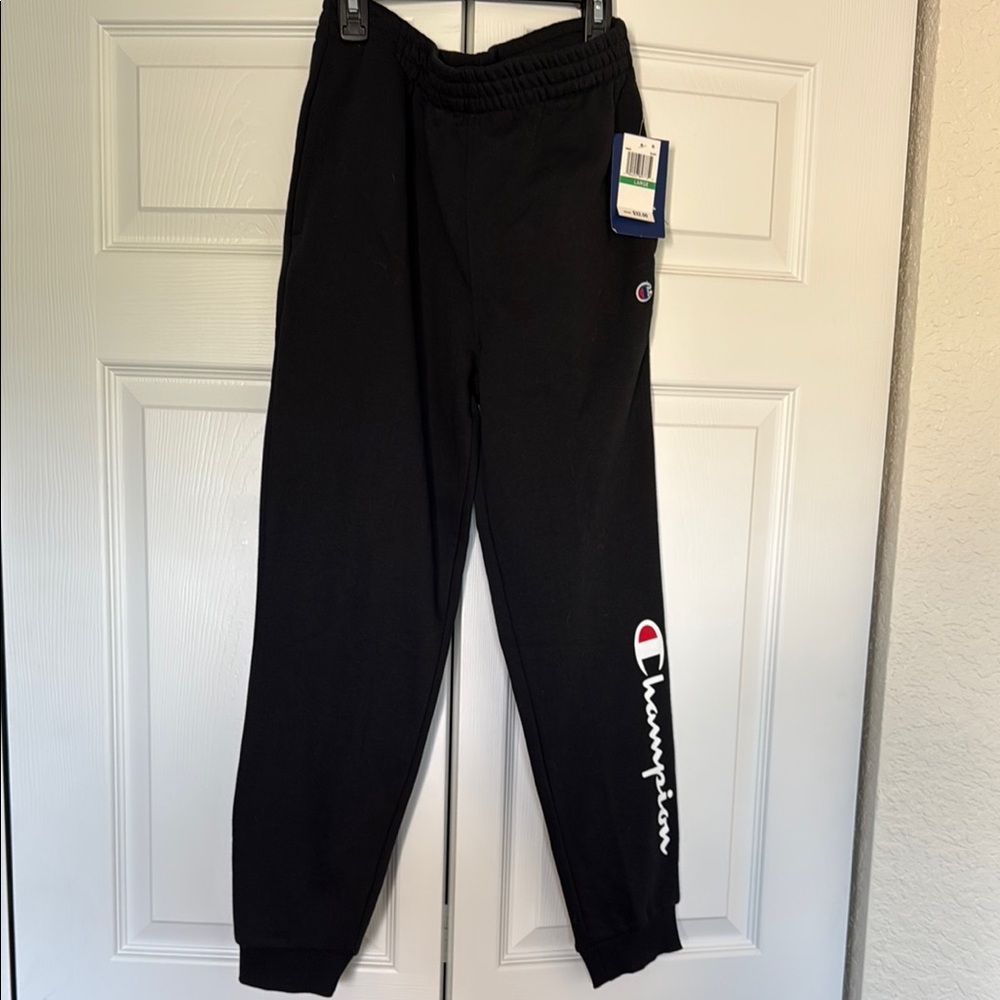 Champion Black Joggers with Elastic Waistband